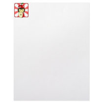 Little Kawaii Apple Girl With Seeds Letterhead