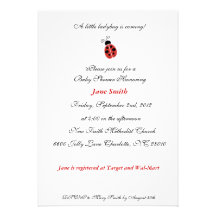 Little Ladybug Elegant Baby Shower Invite