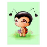 Little Ladybug Girl Postcard