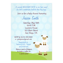 Little Lamb Baby Shower Invitation