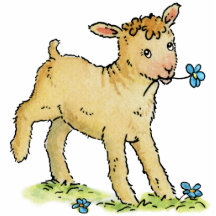 Little Lamb with Flower - Acrylic Cutout Magnet Acrylic Cut Out