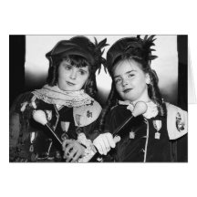 Little Lassies: 1955 Greeting Card