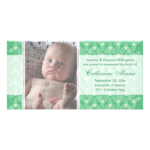 Little Leaf Birth Announcement  - Mint Picture Card