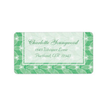 Little Leaf Elegant Address Labels - Mint