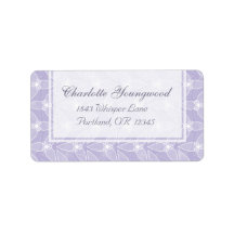 Little Leaf Elegant Address Labels - Periwinkle