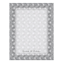 Little Leaf Personalized Letterhead - Grey