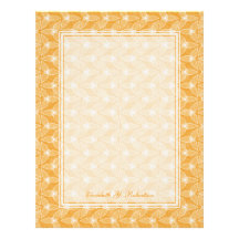Little Leaf Personalized Letterhead - Melon