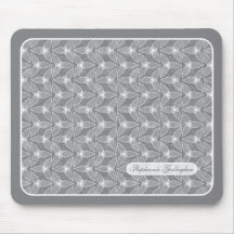 Little Leaf Personalized Mousepad - Grey