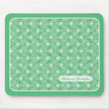 Little Leaf Personalized Mousepad - Mint