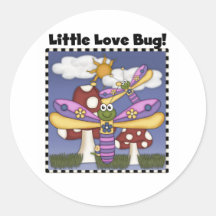 Little Love Bug Tshirts and Gifts Round Sticker