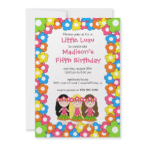 Little Luau Party Birthday Invitation