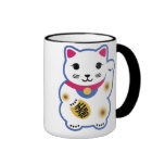 Little Lucky Cat Ringer Mug