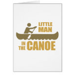 Little man in the canoe greeting card