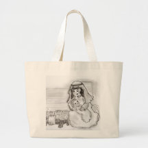 Little Mary and Jesus Tote Bags