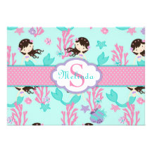 Little Mermaid Card Brunette