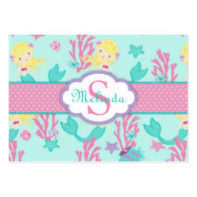 Little Mermaid Gift Tag L2 Blonde Business Card Template