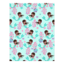 Little Mermaid Scrapbook Paper AA 1 Custom Letterhead