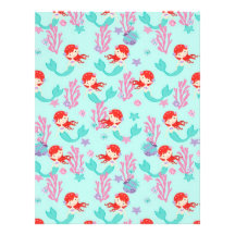 Little Mermaid Scrapbook Paper Auburn 1 Custom Letterhead