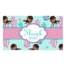 Little Mermaid TY Gift Tag M AA Business Card Templates