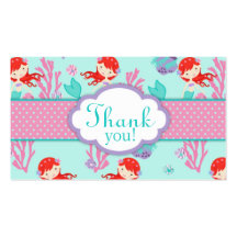 Little Mermaid TY Gift Tag M Auburn Business Card
