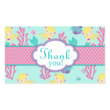 Little Mermaid TY Gift Tag M Blonde Business Card