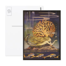 Little Mermaid Under the Ocean by Jennie Harbour Post Cards