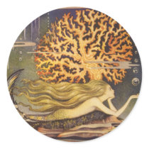 Little Mermaid Under the Ocean by Jennie Harbour Stickers