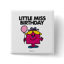 Little Miss Birthday Classic 1 Buttons