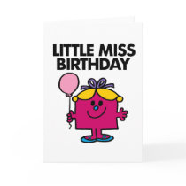 Little Miss Birthday Classic 1 Greeting Cards