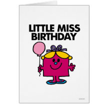 Little Miss Birthday Classic 1 Greeting Cards