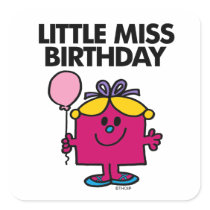 Little Miss Birthday Classic 1 Sticker