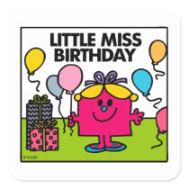 Little Miss Birthday Scene Stickers