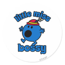 Little Miss Bossy Classic 1 Round Sticker