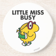 Little Miss Busy Classic Drink Coasters