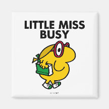 Little Miss Busy Classic Fridge Magnets
