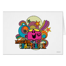 Little Miss Chatterbox Swirl Greeting Cards