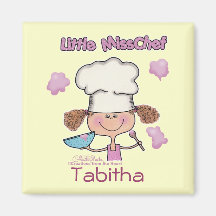 Little Miss Chef Personalize Fridge Magnets