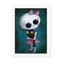 Little Miss Death - Hallowen Beauty Post Card