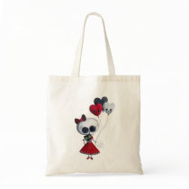 Little Miss Death Valentine Girl Canvas Bags