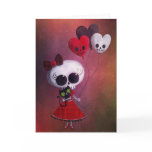 Little Miss Death Valentine Girl Card