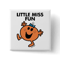 Little Miss Fun Classic 2 Pinback Buttons