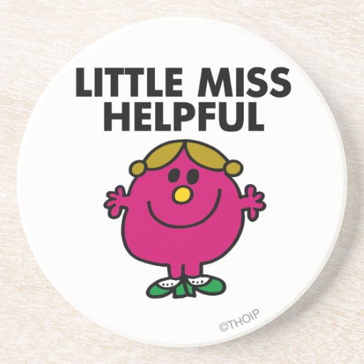 Little Miss Helpful Classic Drink Coaster