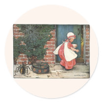 Little Miss Muffet w Spider; Jessie Willcox Smith Stickers