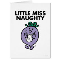 Little Miss Naughty Classic 2 Greeting Cards