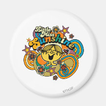 Little Miss Sunshine Floral Swirls Magnets