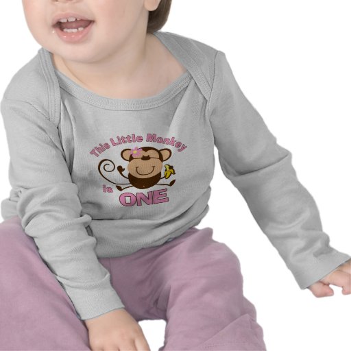 Little Monkey 1st Birthday Girl Infant T-shirt