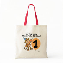 Little Monkey 1st Birthday Tshirts and Gifts Canvas Bags