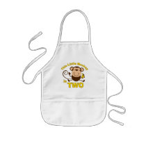 Little Monkey 2nd Birthday Boy Kids Apron
