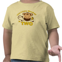 Little Monkey 2nd Birthday Boy Toddler T-shirt