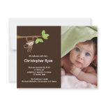 Little Monkey Baby Boy Birth Photo Announcement